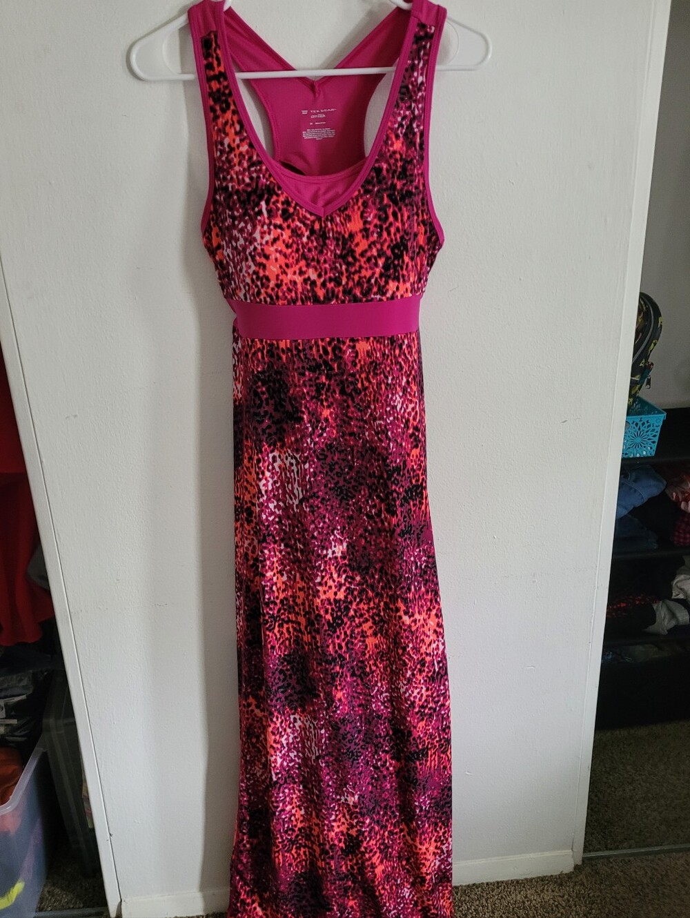 tek gear Pink and Black Animal Print Maxi Dress
